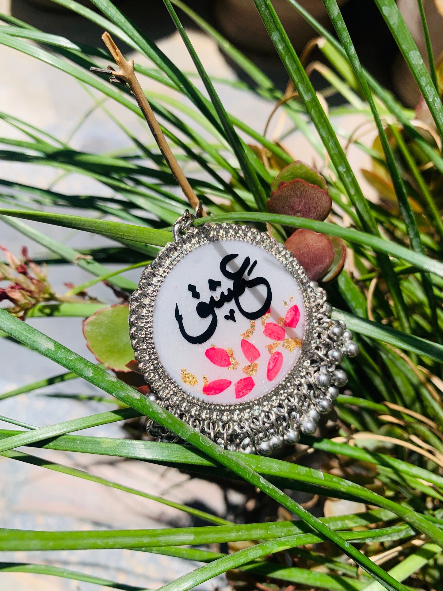 White resin jhumkay