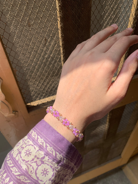 Purple bearded bracelet