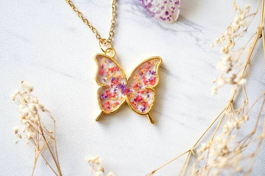 Butterfly resin pendents